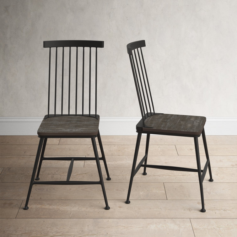 Black discount iron chairs